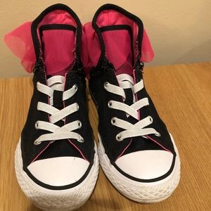Pink & Black Converse High Top